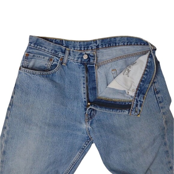 Levi’s 505 36 x 32 Distressed Straight Leg Work Jeans - Picture 4 of 11